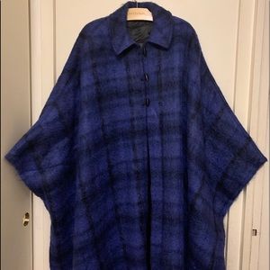 Vintage wool poncho cape